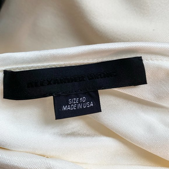 Alexander Wang White Jersey One Shoulder Mini Dress, size 10 (fits like 6/8) - Picture 6 of 9